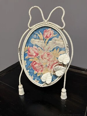 De colección Borla Patas Ovalado Marco de Fotos Arco Vid Trípode Tocador Escritorio Hacer Espejo Foto 1 de 4