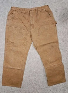 Vintage 90s Carhartt Double Front Knee Pants USA MADE Men’s Size 44x30 Rare - Picture 1 of 4