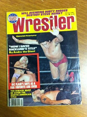CAPA VINTAGE THE WRESTLER MAGAZINE FEVEREIRO 1980 ANDRE THE GIGANTES RIC Flair  - Imagem 1 de 2