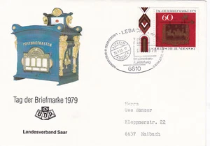 Germany 1979 Stamp Day FDC Lebach special cancel typed VGC - Picture 1 of 1