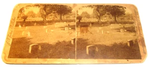 Vtg Stereoview Stereoscope Picture Card Soldiers Graves ??  Va. Virginia - Picture 1 of 14