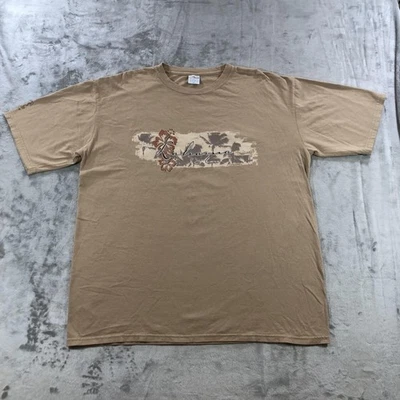 Camisa masculina Crazy Shirts Lahaina Maui havaiana XL marrom Kona prancha de surf tingida com café - Imagem 1 de 4