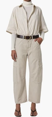 Citizens of Humanity Marcelle Low Rise Barrel Cargo Pants Burnished Quartz - 27 - Image 1 of 4