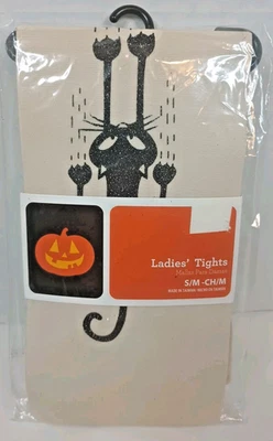 Хэллоуин блестящий черный кот женщины колготки размер маленький/средний новый - Изображение 1 из 4