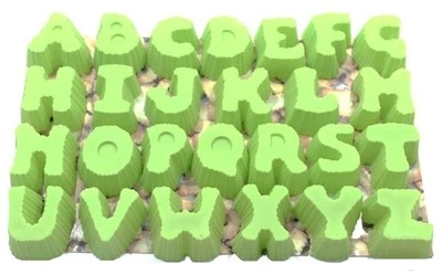 SET DI 26 STAMPI STAMPINI IN SILICONE ALIMENTARE X DOLCI E BISCOTTI AD ALFABETO - Immagine 1 di 2