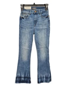 DL1961 Girls Bridget Cropped High-Rise Instasculpt Boot Blue Size 24 NWD New - Picture 1 of 4