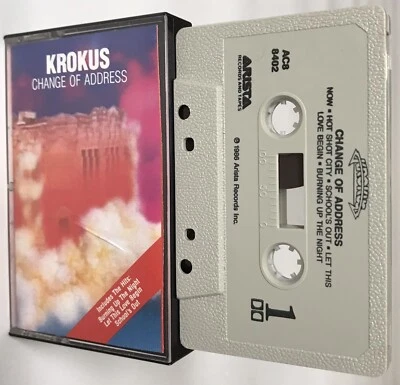 KROKUS - Change of Address Cassette 1986 Arista Recs AC8-8402 Allan Holdsworth - Image 1 of 4