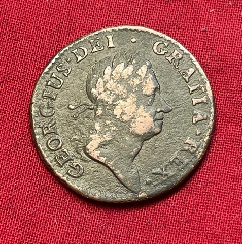 1724 Scarce Woods Halfpenny King George I, Colonial, Made for USA, Irish Mint Cover