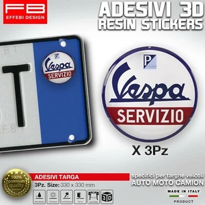 Adesivi Stickers bollini targa/plate VESPA Servizio PIAGGIO PRIMAVERA PX GS 50 - Picture 1 of 1