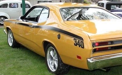 1971 1972 PLYMOUTH DUSTER 340 SIDE STRIPES KIT DECAL MOPAR 71 72 "MATT BLACK" - Image 1 of 2