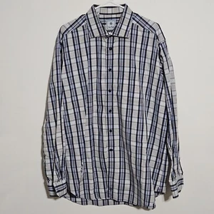 Chemise habillée homme XXL gris bleu à carreaux business boutonnée coton 2XL - Photo 1/10