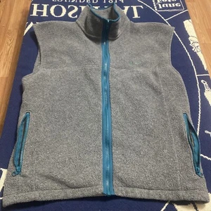 VTG LL Bean Zip Up Outdoors Gray Fleece Vest Jacket Men's Medium Made In USA - Picture 1 of 9
