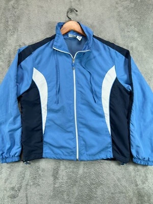 Mujer XL Chaquetas Cortavientos Pista Kim Rogers Azul Marino Malla Forrada Cremallera Completa Foto 1 de 4