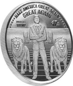 TRUMP 1 Oz Silver Round .999 BU MAGA 2024 MAGAGA L/E 0165/4500 - Imagen 1 de 3