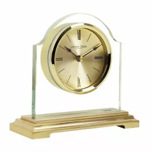 Tono dorado con cristal rompe arco reloj de abrigo de London Clock Co. 03149 - Imagen 1 de 4