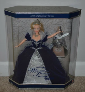 1999 Muñeca Barbie Millennium Princess Azul Plata Feliz Año Nuevo - Imagen 1 de 6