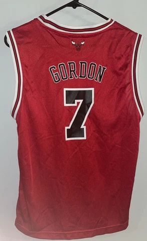 Reebok Chicago BULLS Ben Gordon #7 Red Jersey SZ Large Youth Boys Cover