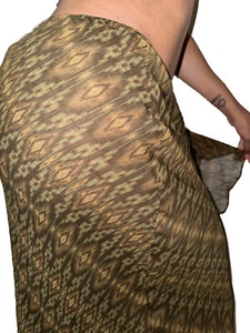 Ralph Lauren Vintage NEW Women Sz M Silk Tribal Aztec Print Flowy Chiffon Skirt - Picture 1 of 5