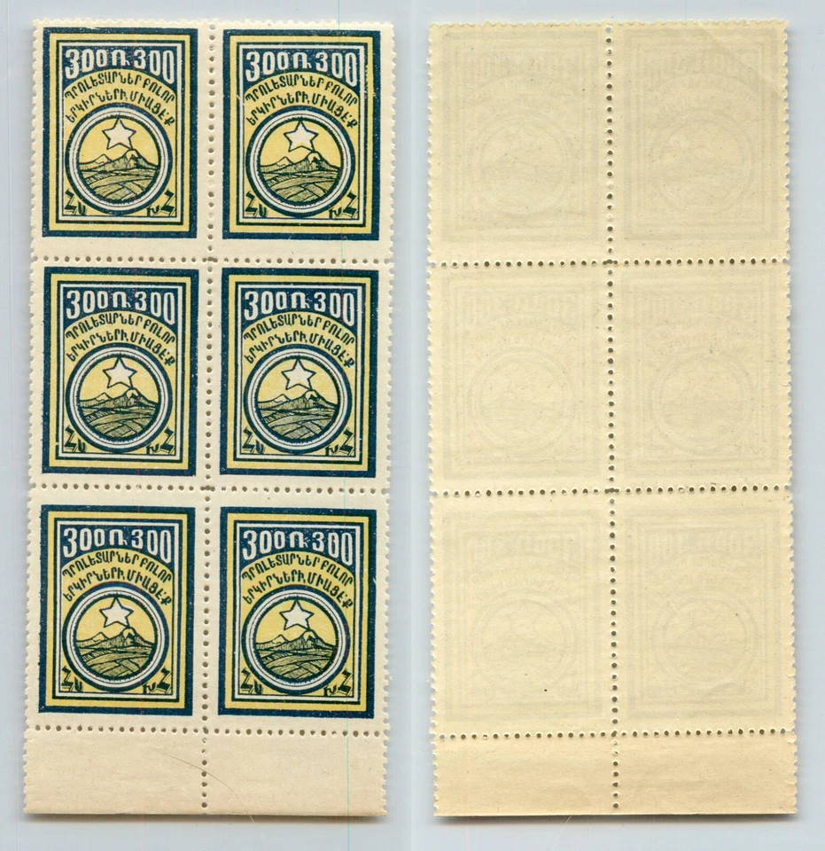 Armenia 1922 SC 301 mint block of 6. rtc9093 - Image 1 of 1