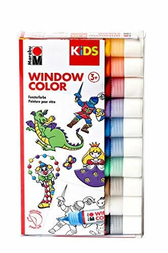 Marabu KiDS Window Color 10er Set farbig sortiert gelb rot braun blau grün weiß - Bild 1 von 1