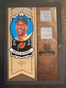 2005 Donruss Diamond Kings HOF Heroes Black Framed Materials 7/10 Willie McCovey - Picture 1 of 3