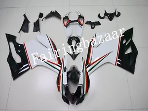 Fit for 12-14 899 1199 Panigales Black White TRICOLORE ABS Injection Fairing Kit - Foto 1 di 6