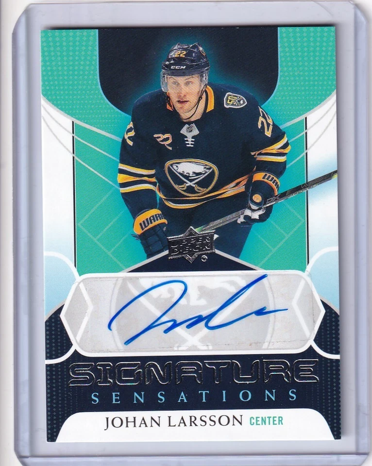 2020-21 Upper Deck Series 1 Johan Larsson Signature Sensations Autograph - Image 1 of 2