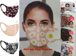 Womens Ladies Girls Breathable Mask Washable Face Mouth Protection Masks UK - Picture 1 of 23