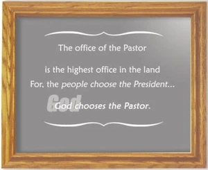 Pastor Appreciation "Highest Office" Quote Mirror-Extremely Rare Top Quality - Picture 1 of 6