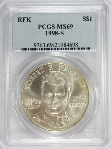 1998-S "RFK" Robert F Kennedy Dollar PCGS MS 69  #GA3-98 Cover