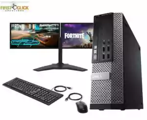 FCS ULTRA FAST Gaming PC Intel Core i7 16GB 1TB Windows 11 GT710 DUAL SCREEN - Picture 1 of 6