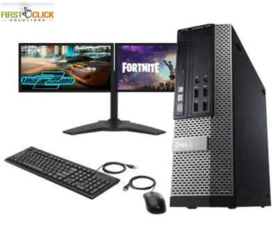 ULTRA FAST Gaming PC Intel Core i7 16GB 1TB Windows 11 GT730 DUAL SCREEN - Image 1 of 4