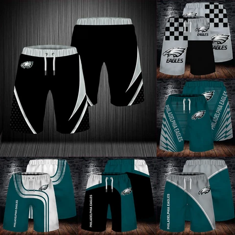 Philadelphia Eagles Men Board Shorts Sports Beach Shorts Summer Swim Trunks Gift Cover