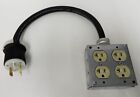 Coleman Cable E54864-H Seoprene 105 10 AWG 600V w/ 4 Way Outlet 