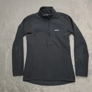 Patagonia Sweater Women XZ Gray R1 Air Zip Neck 1/2 Zip Fleece Regulator Outdoor - Picture 1 of 11