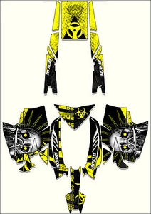 2012-17 Arctic Cat Snow Pro Racer SNOWMOBILE SLED TOXIC GRAPHIC KIT WRAP DECAL - Bild 1 von 1