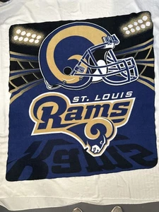 St. Louis Rams Blanket Throw 52" x 49" Image both sides - Picture 1 of 4