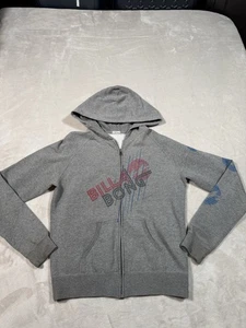 Vintage Y2K Billabong Hoodie Womens Size S/M Gray Full Zip Surf Beach - Picture 1 of 7