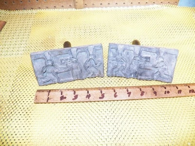 Vintage Lead Toy Soldier Mold w/ Two Wood Handles - Image 1 of 3