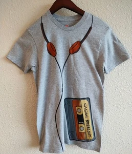 Disney Guardians Of The Galaxy Small Gray Mission Breakout Cassette T-Shirt - Picture 1 of 5