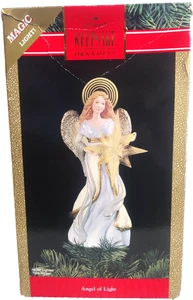 1991 Hallmark Keepsake Angel of Light Magic Light Lighted Tree Topper W/ Box NEW - Picture 1 of 10