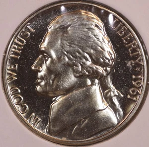 1961 Jefferson Nickel - Choice Gem Proof 61826 - Bild 1 von 2
