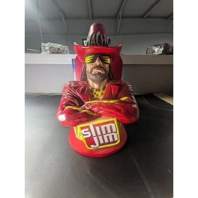 Figura de exhibición de tienda de publicidad Macho Man Randy Savage Slim Jim WWE Luchador WWE Foto 1 de 4
