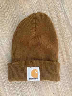 Gorro de malha Carhartt infantil/criança acrílico inverno marrom clássico - Imagem 1 de 3