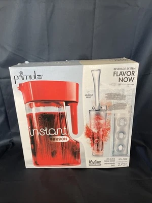New Primula Flavor Now MyBev 2.7 Quart Pitcher Instant Shakeable Infuser Red - Image 1 of 4