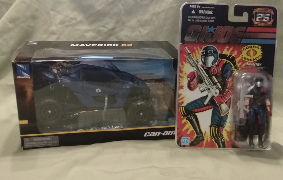 Figura de acción personalizada GI JOE Cobra de 3,75 pulgadas paquete "Supply Run": víbora + ATV Foto 1 de 4