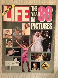 VINTAGE LIFE MAGAZINE 1986 THE YEAR IN PICTURES COVER BAGGED & BOARDED JAN 1987 - Imagen 1 de 2