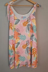 Jadelynn Brooke Cami Tie Dress Citrus Summer - Coral Multi Women's Size M (8-10) - Picture 1 of 11