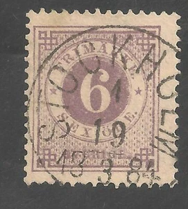 Suecia #31 (A5) FVF USADO - 1877 6o Número de Valor (Lila) - Imagen 1 de 1