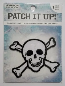 Skull and Crossbones  Iron-on Applique  Free Shipping  Horizon  NIP  - Picture 1 of 1